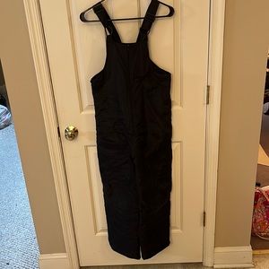 Black snow bib pants, kids